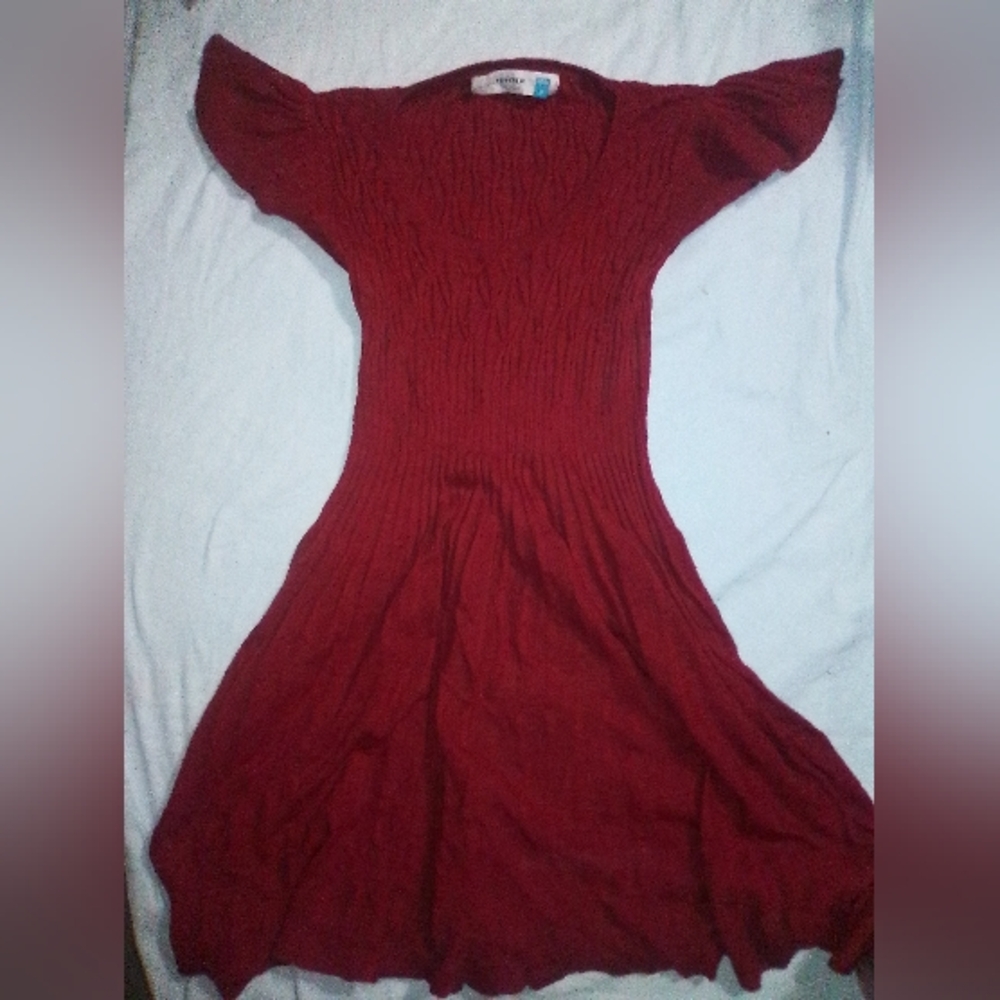 Sparrow Deep Red Knit Dress